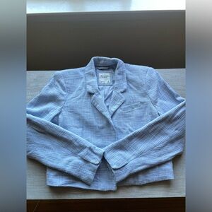 Abercrombie and Fitch blue crop blazer